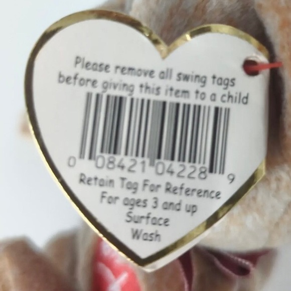 1999 Signature Bear, TY Beanie Babies, Embroidered Signature, Vintage, Y2K - Picture 7 of 9